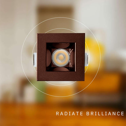 P-6340 1.5 Inch Square Bronze Smooth 7W 600 Lumens 5CCT Recessed Light