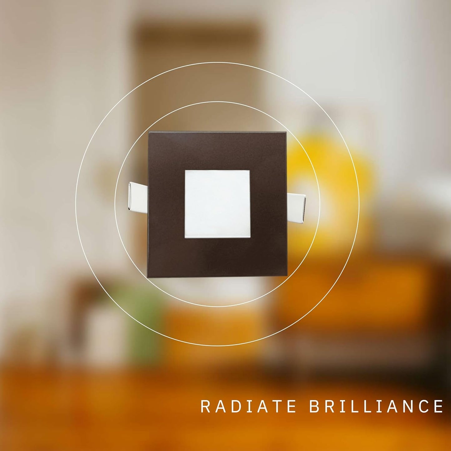 P-5877 3 Inch Square Bronze 8W 500 Lumens 5CCT Slim Ultra-Thin Light