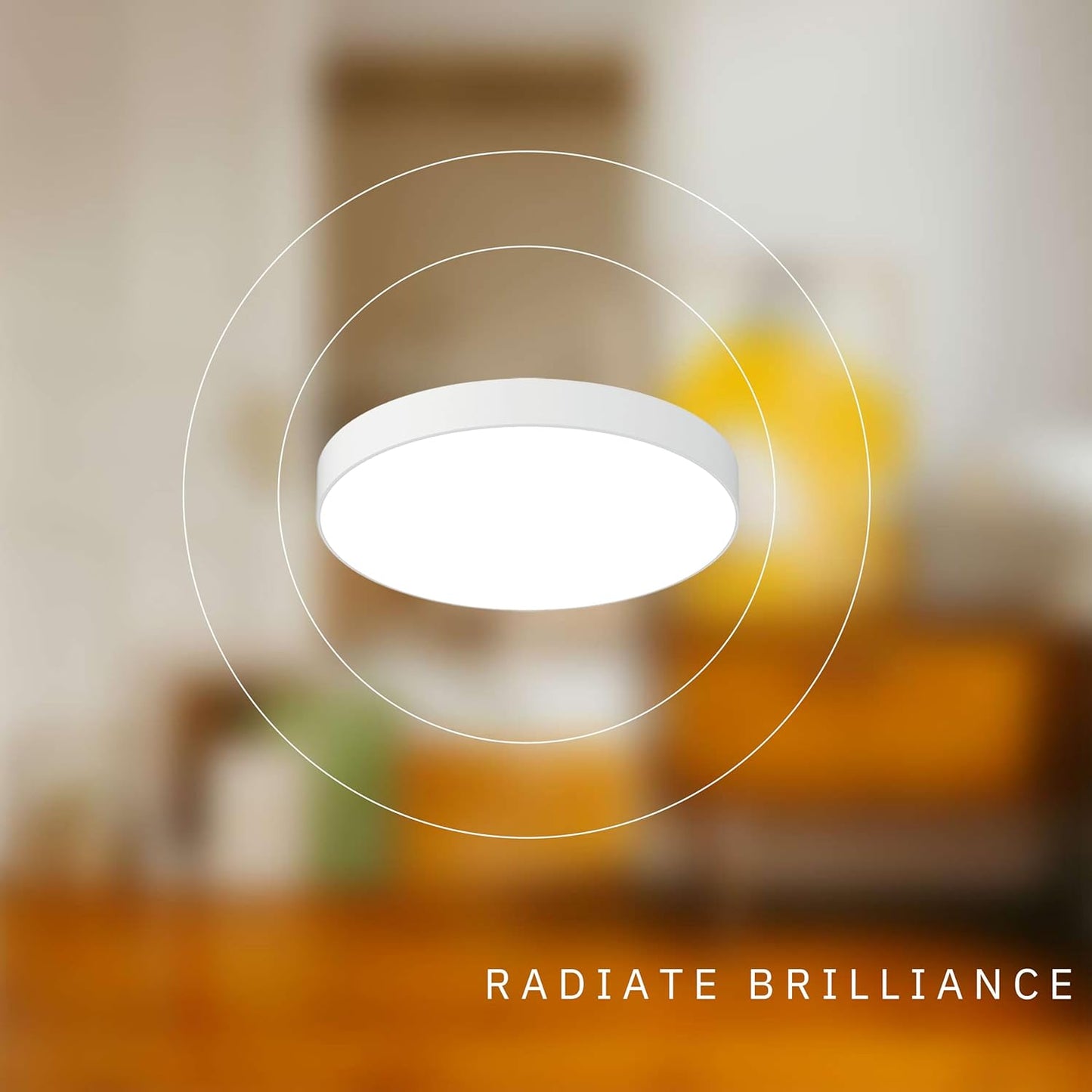 P-5718 7 Inch Edgeless Round White 15W 1350 Lumens 5CCT Surface Mount Disk Light