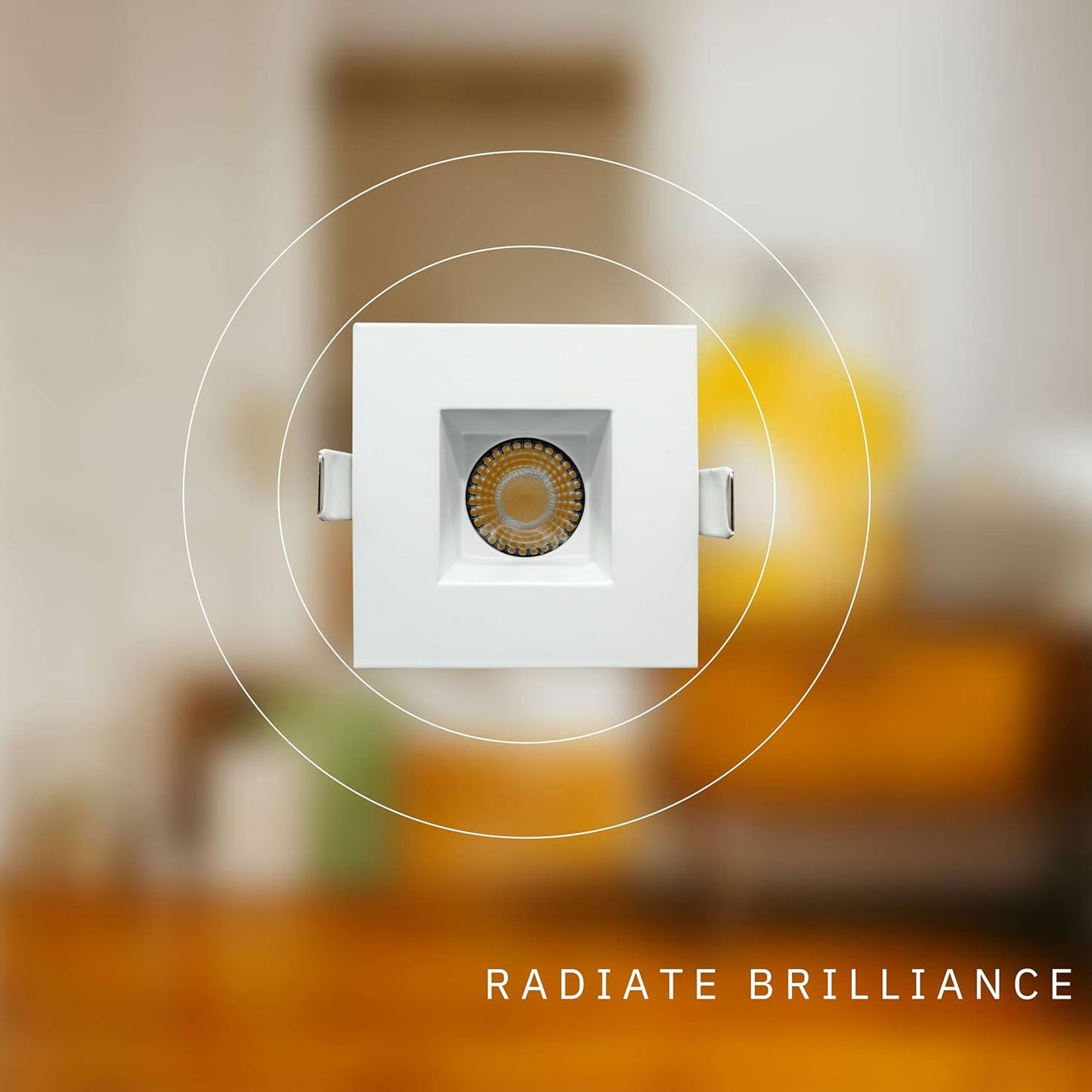 P-6149 2 Inch White Square 20W 1700/1200 Lumens 5CCT Recessed Light