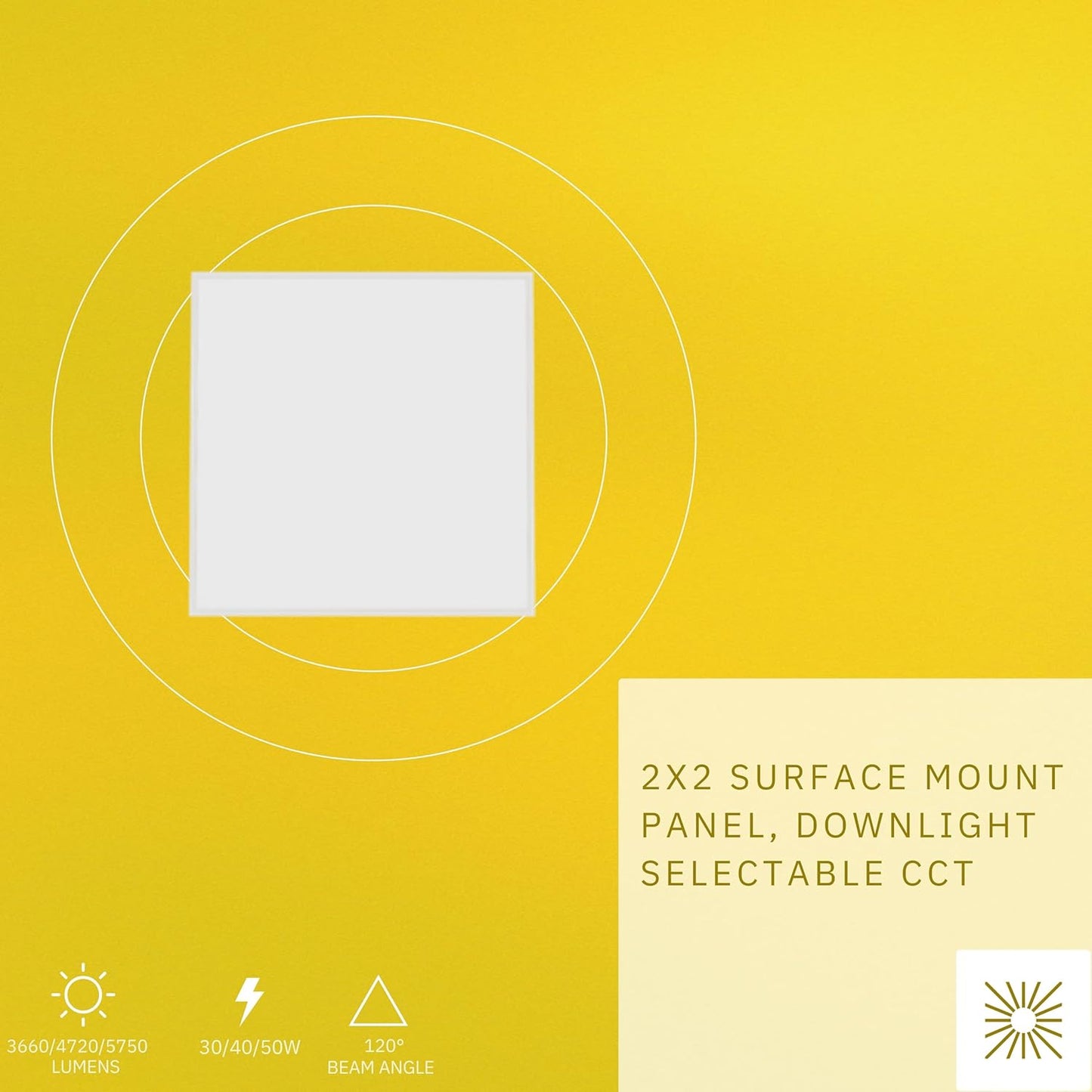 P-6629 2x2 LED Surface Mount Panel Light, 30 Watts, 3660 Lumens 5CCT