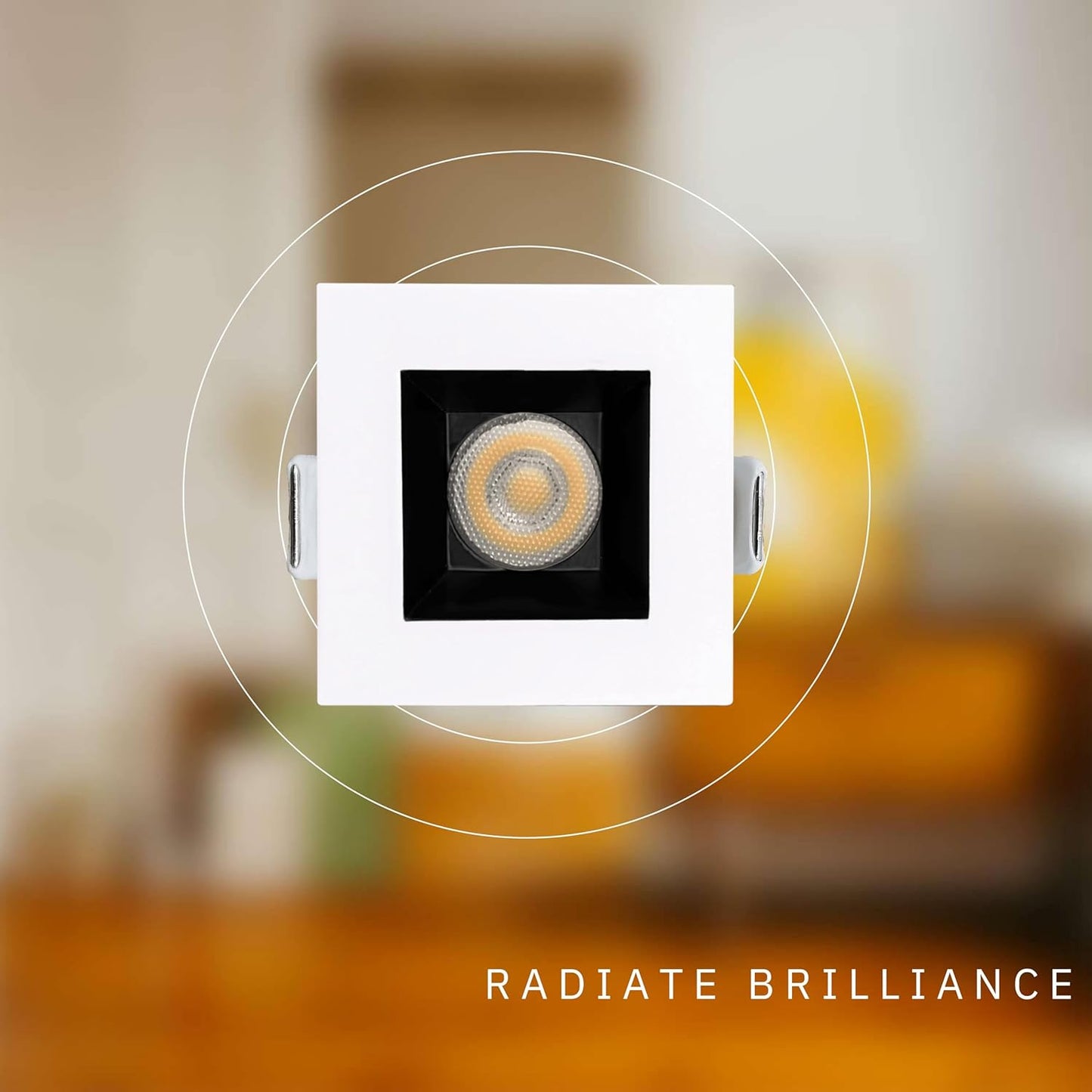 P-6338 1.5 Inch Square Two-Tone Smooth 7W 600 Lumens 5CCT Recessed Light