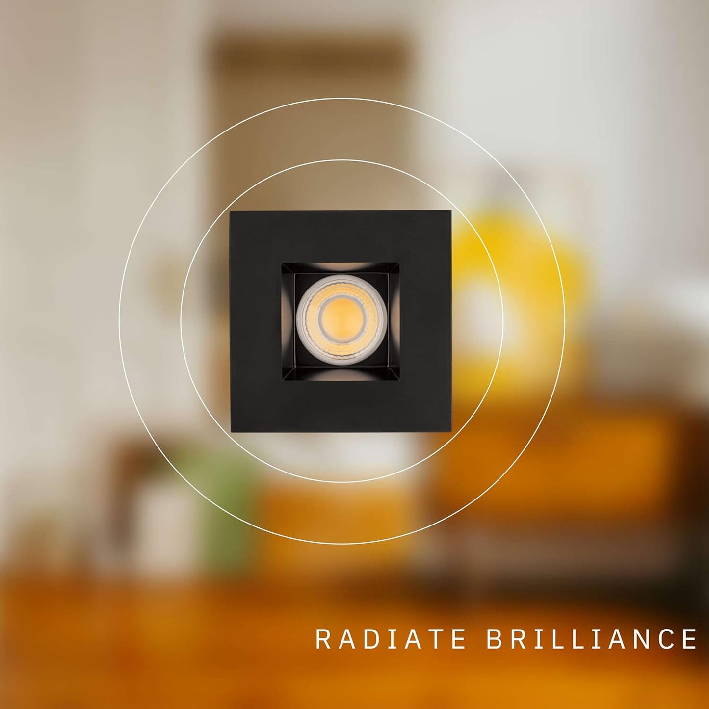 P-5996 3 Inch Black Square 9W 850 Lumens 5CCT Recessed Light
