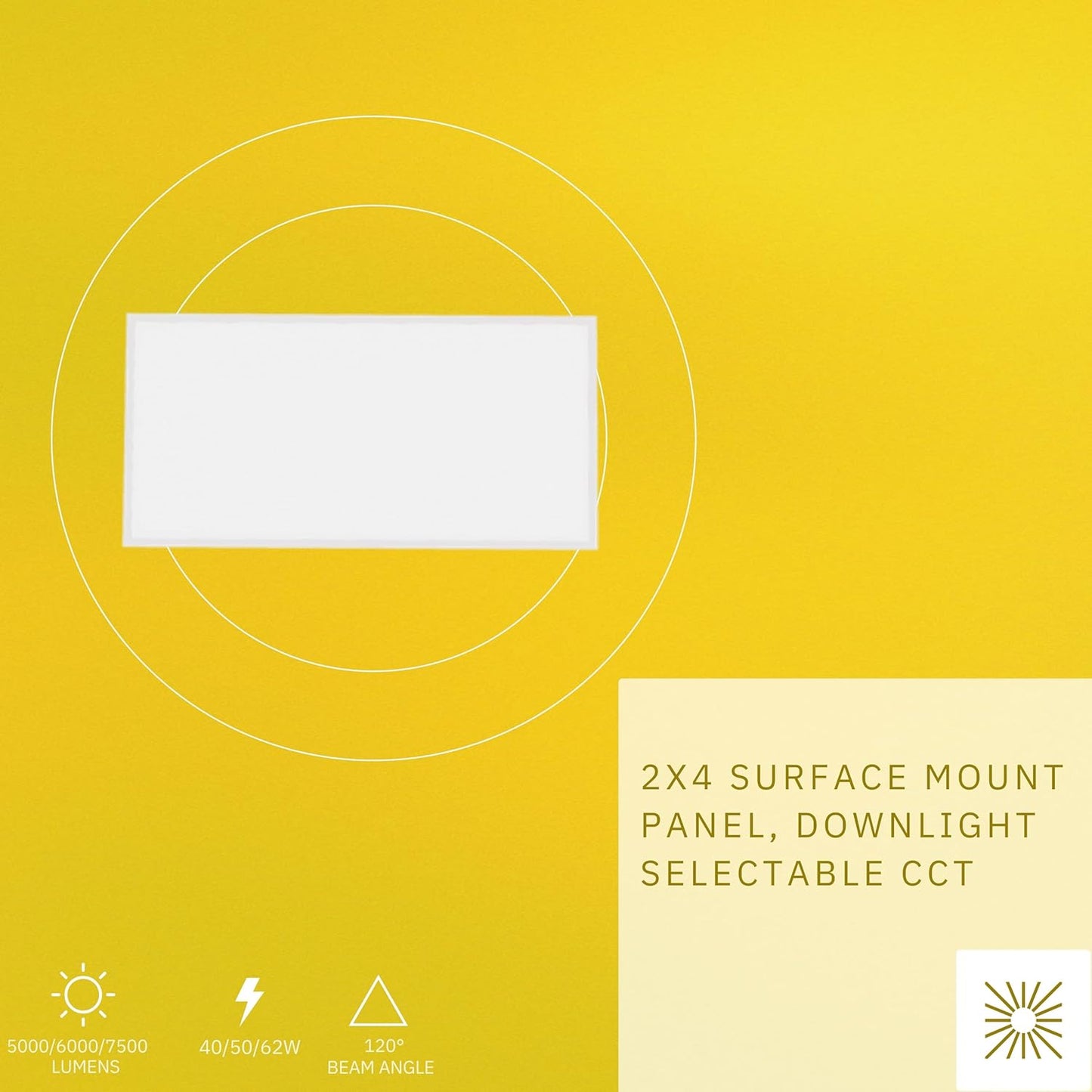 P-6630 2x4 LED Surface Mount Panel Light, 40 Watts, 5000 Lumens 5CCT