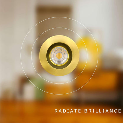 P-5762 4 Inch Round Brushed Brass 15W 1100 Lumens Soft White 27k Recessed Light
