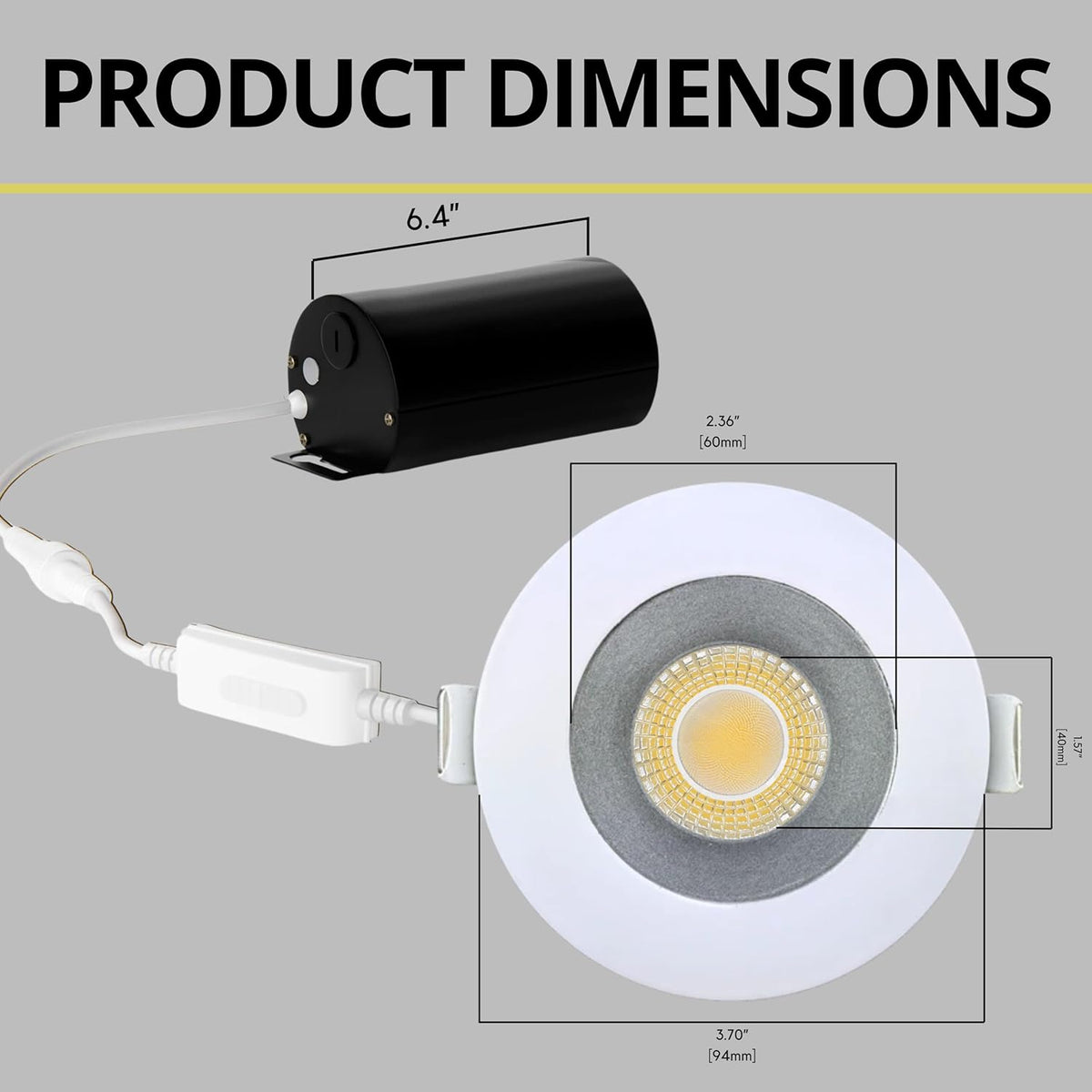 P-7541 3 inch Round Haze Finish, 8W, 800 Lumens, 5CCT Recessed Light