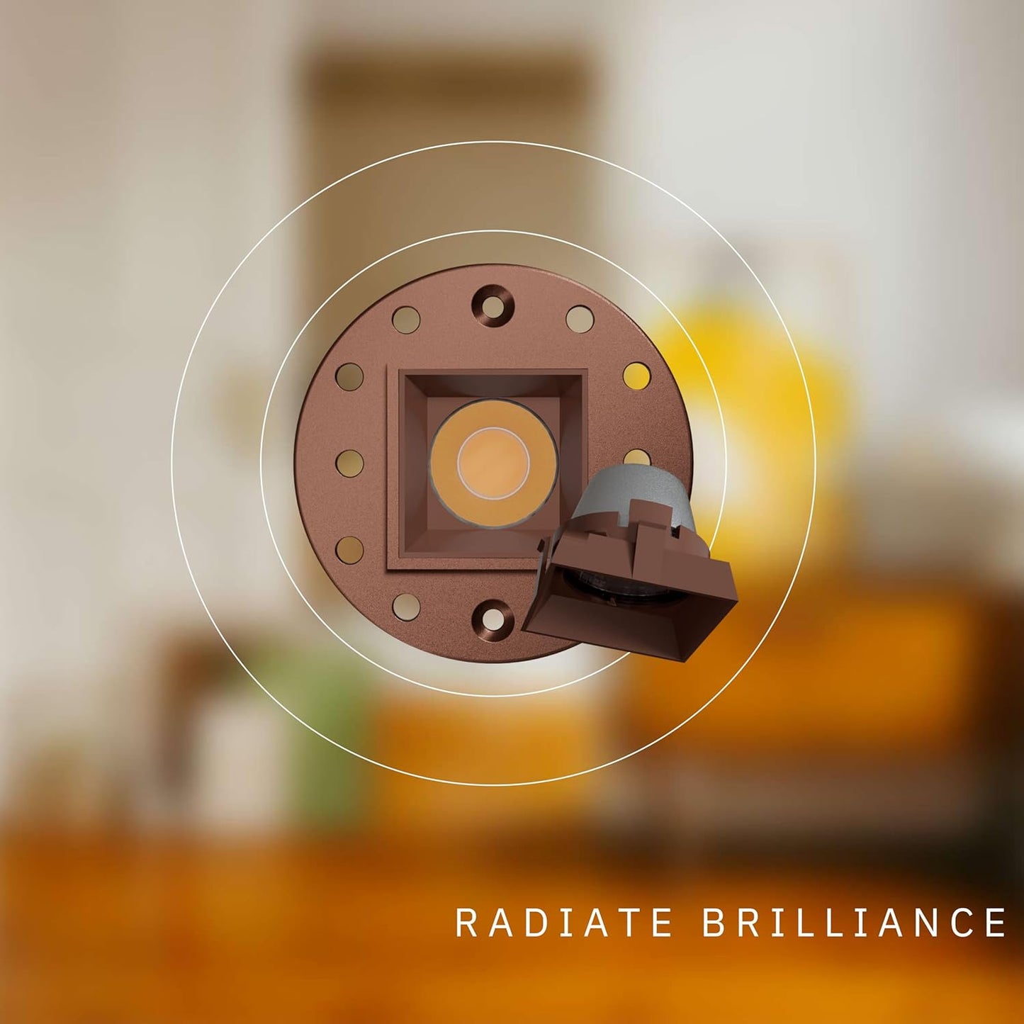 P-6567 1 Inch Trimless Square, Bronze Finish 15 Watts, 1200 Lumens 5CCT Recessed Light