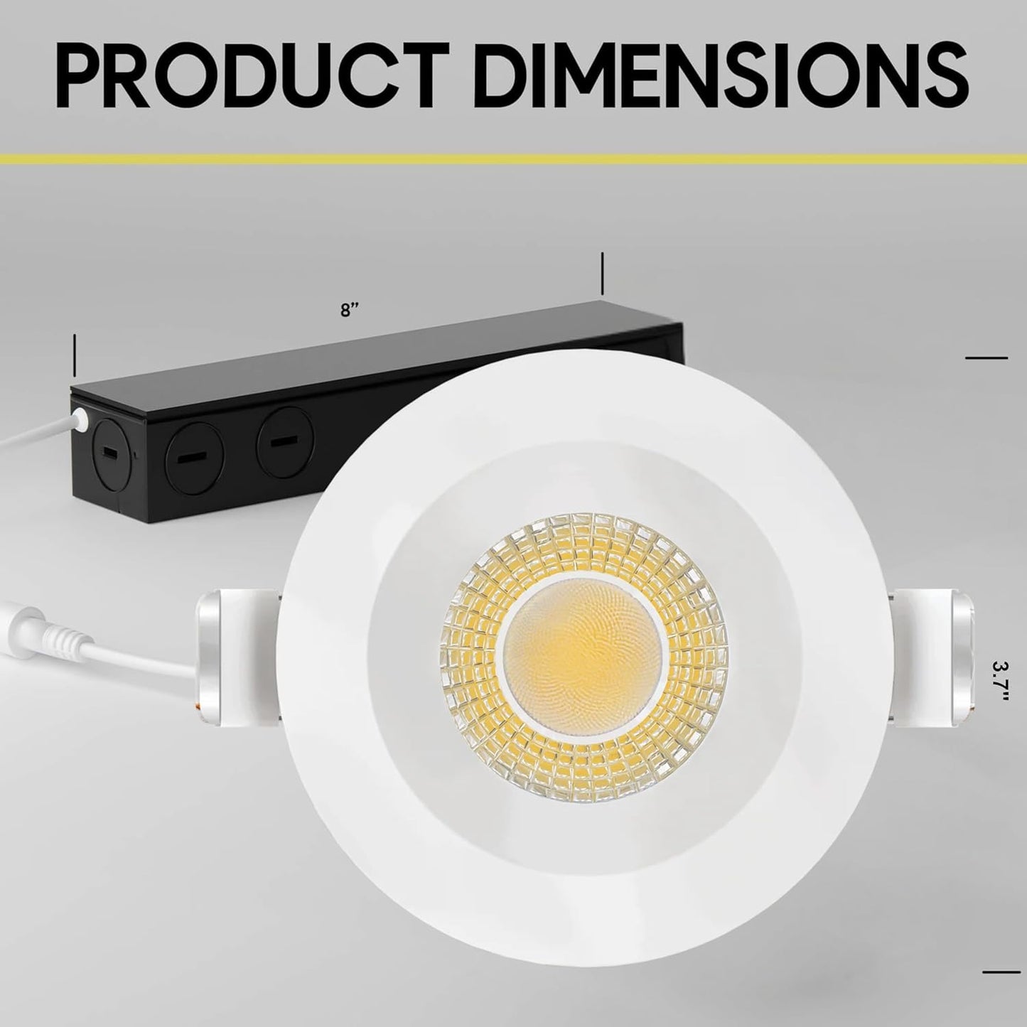 P-7490 3 inch Round White Shallow Trim HO, 15/20W, 1400/2100 Lumens, 5CCT Recessed Light