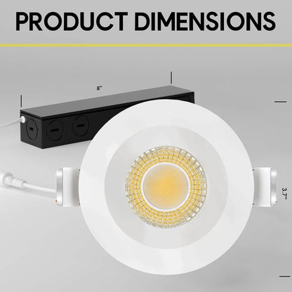 P-7490 3 inch Round White Shallow Trim HO, 15/20W, 1400/2100 Lumens, 5CCT Recessed Light