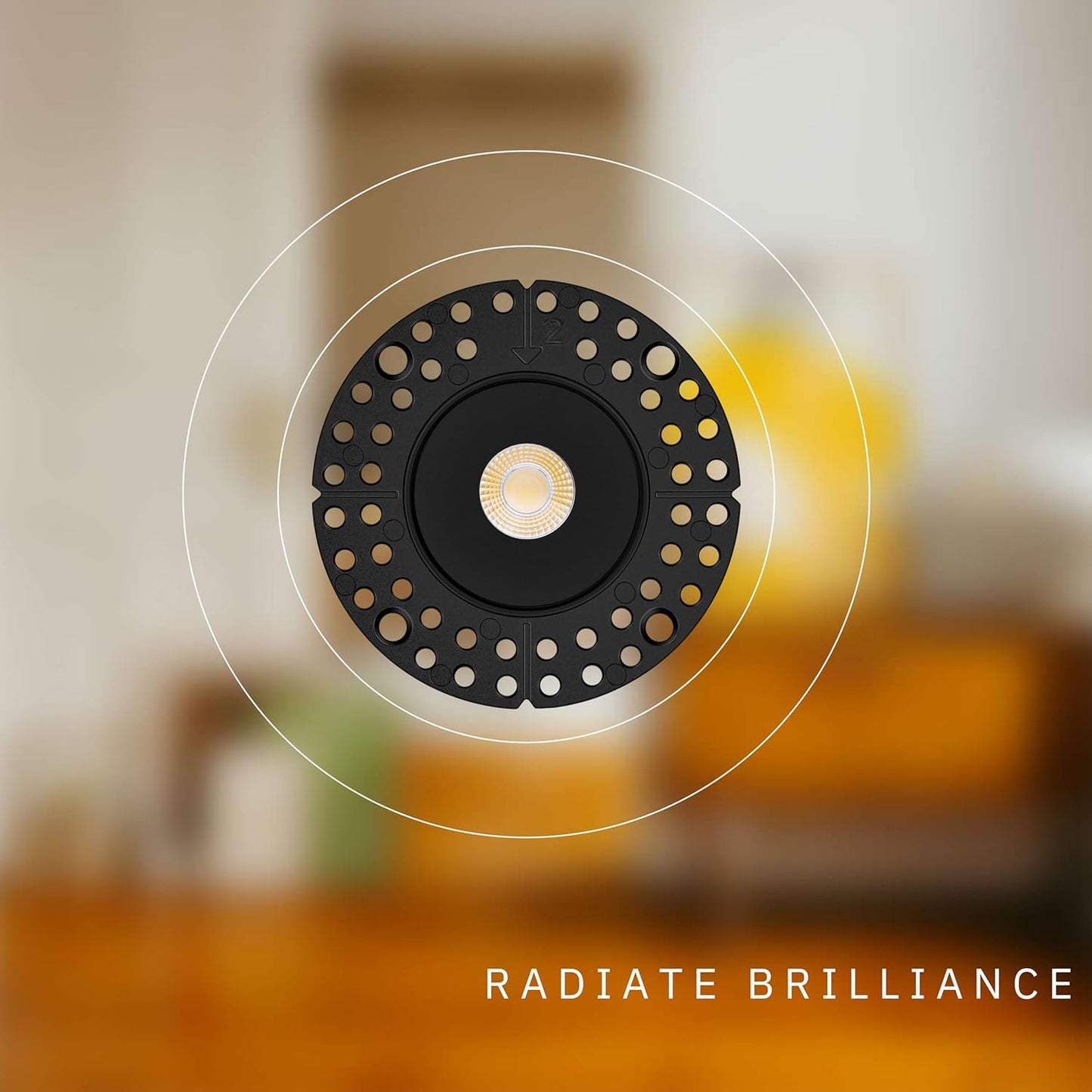 P-6506 1.5 Inch Trimless Round, Black Finish 15 Watts, 1100 Lumens 5CCT Recessed Light