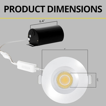 P-7516 3 inch Regress Gimbal Round White HO, 24W, 2100 Lumens, 5CCT Recessed Light