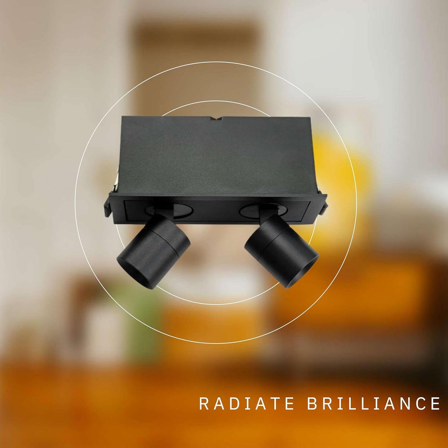 P-6637 2 Inch 2 Head Retractable, Black Finish 6 Watts, 400 Lumens 5CCT Recessed Light
