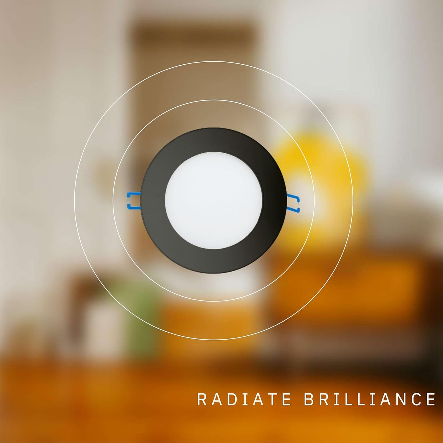 P-5871 3 Inch Round Black 8W 500 Lumens 5CCT Slim Ultra-Thin Light