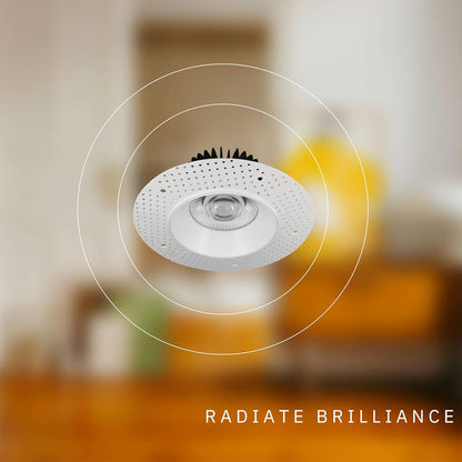 P-5442 6 Inch Trimless Round White 24W 1800 Lumens 5CCT Recessed Light