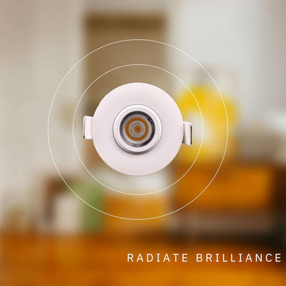 P-5451 2 Inch Round White 5W 400 Lumens 5CCT Gimbal Light