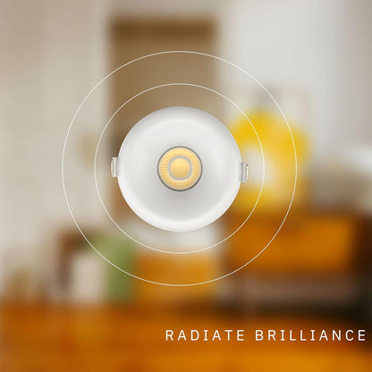 P-6145 3 Inch Wave White Round 15W 1400 Lumens 5CCT Recessed Light