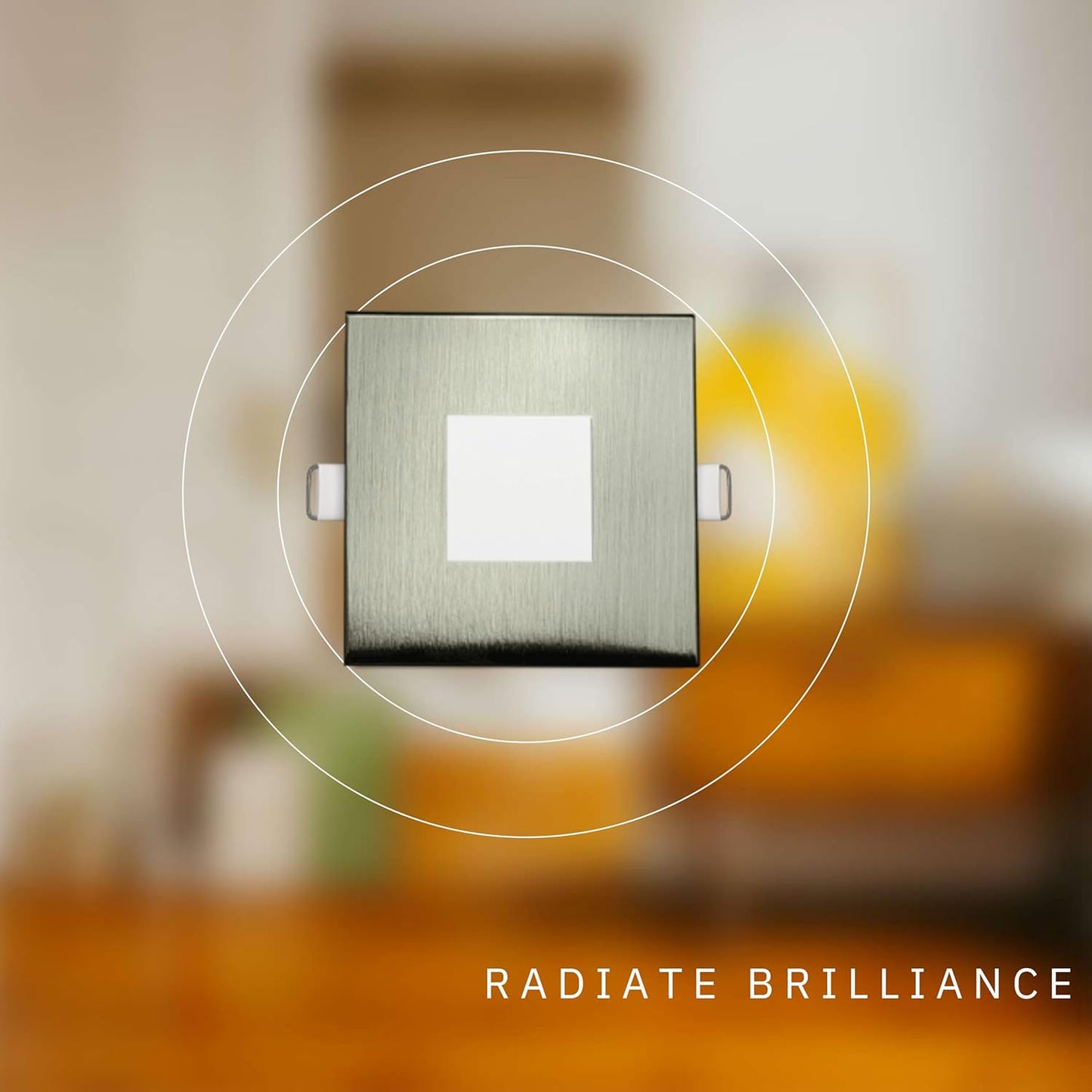 P-6623 2 Inch Slim Ultra-Thin Square, Brushed Nickel 5 Watts, 300 Lumens 5CCT Recessed Light