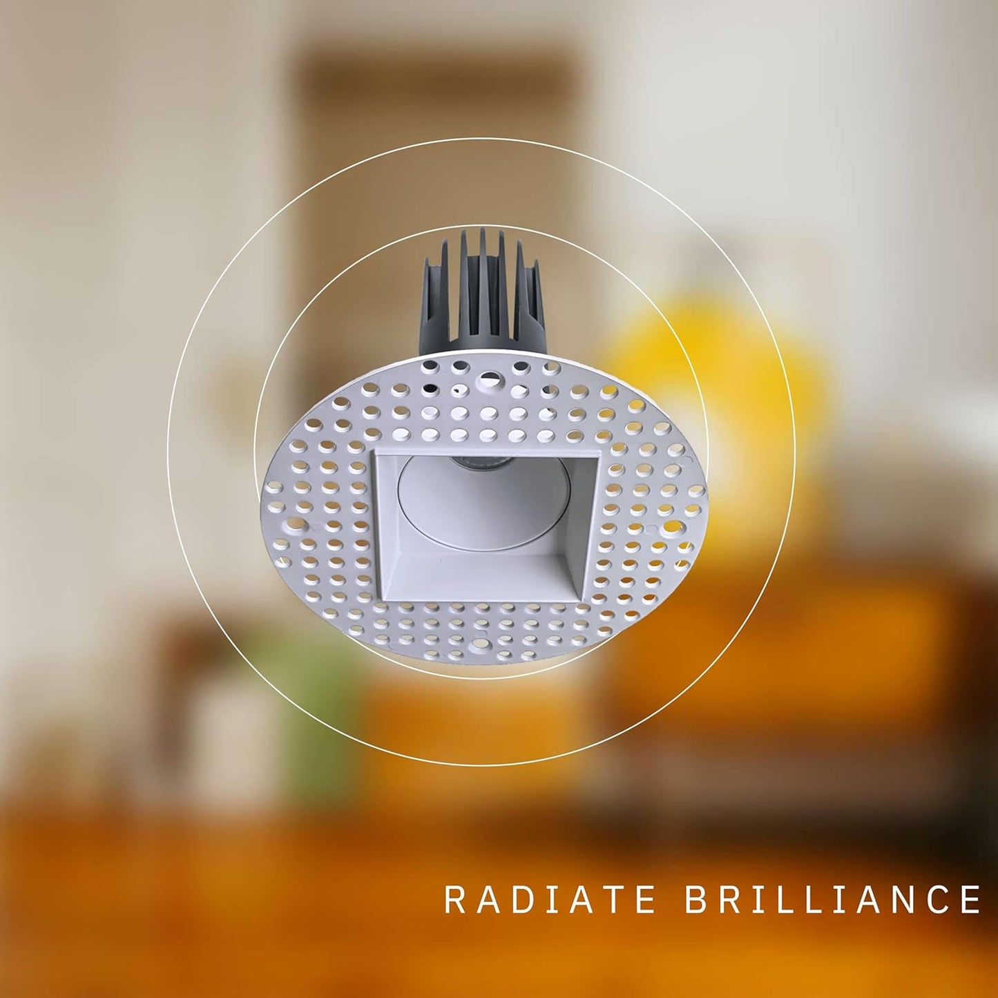 P-6366 2 Inch Trimless Square White 14/20W, 1200/1700 Lumens 5CCT Recessed Light