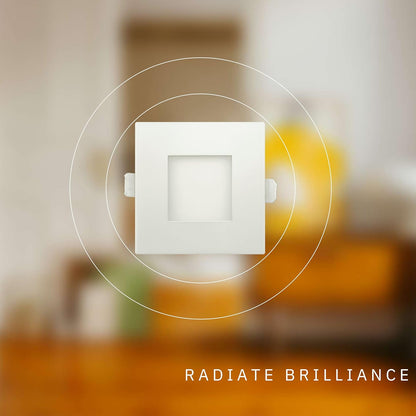 P-6194 3 Inch Square White 8W 550 Lumens 5CCT Slim Light