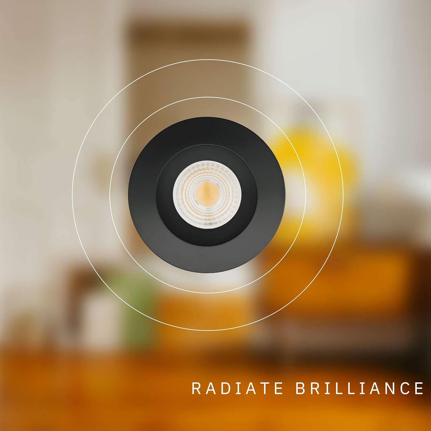 P-6446 4 Inch Round, Black Finish 15 Watts, 1550 Lumens 5CCT Recessed Light