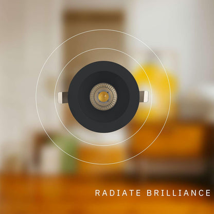 P-5831 4 InchRound Deep Black 15W 1100 Lumen Soft White 27k Recessed Light