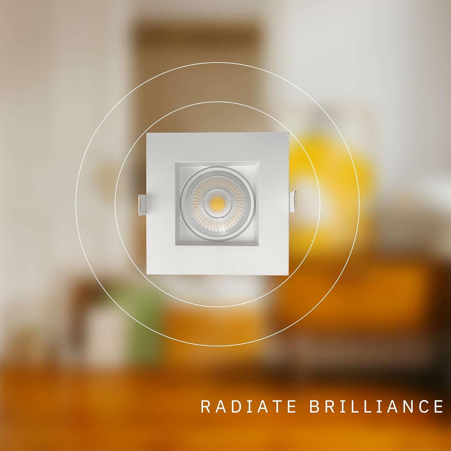 P-6184 4 Inch Square White 20W 1750 Lumens 5CCT Gimbal Light