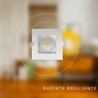 P-6184 4 Inch Square White 20W 1750 Lumens 5CCT Gimbal Light