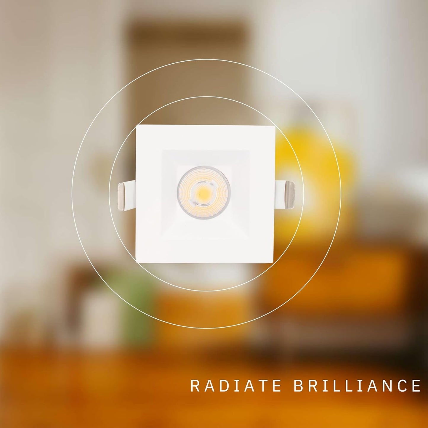 P-6346 2 Inch Square White Wide Beam 14W 1100 Lumens 5CCT Recessed Light