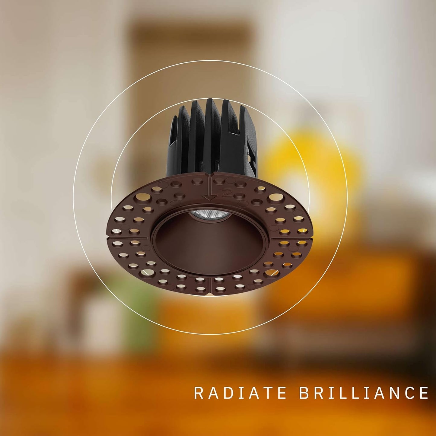 P-6347 1.5 Inch Trimless Round Bronze 7W 600 Lumens 5CCT Recessed Light