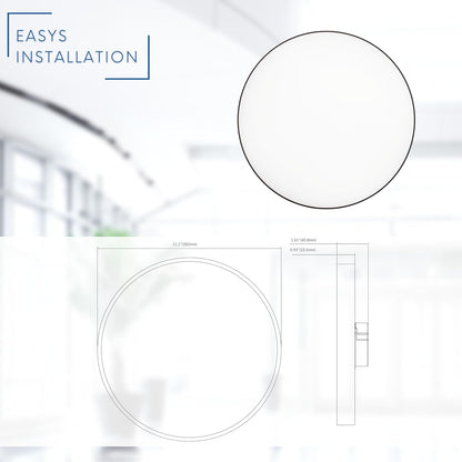 P-6327 11 Inch Edgeless Round Black 20W 2000 Lumens 5CCT Recessed Light