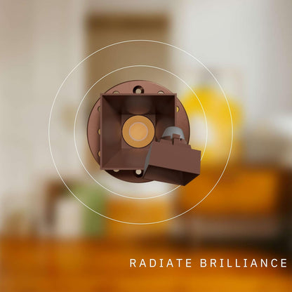 P-6587 1 Inch Square Drop, Bronze Finish 15 Watts, 1200 Lumens 5CCT Recessed Light