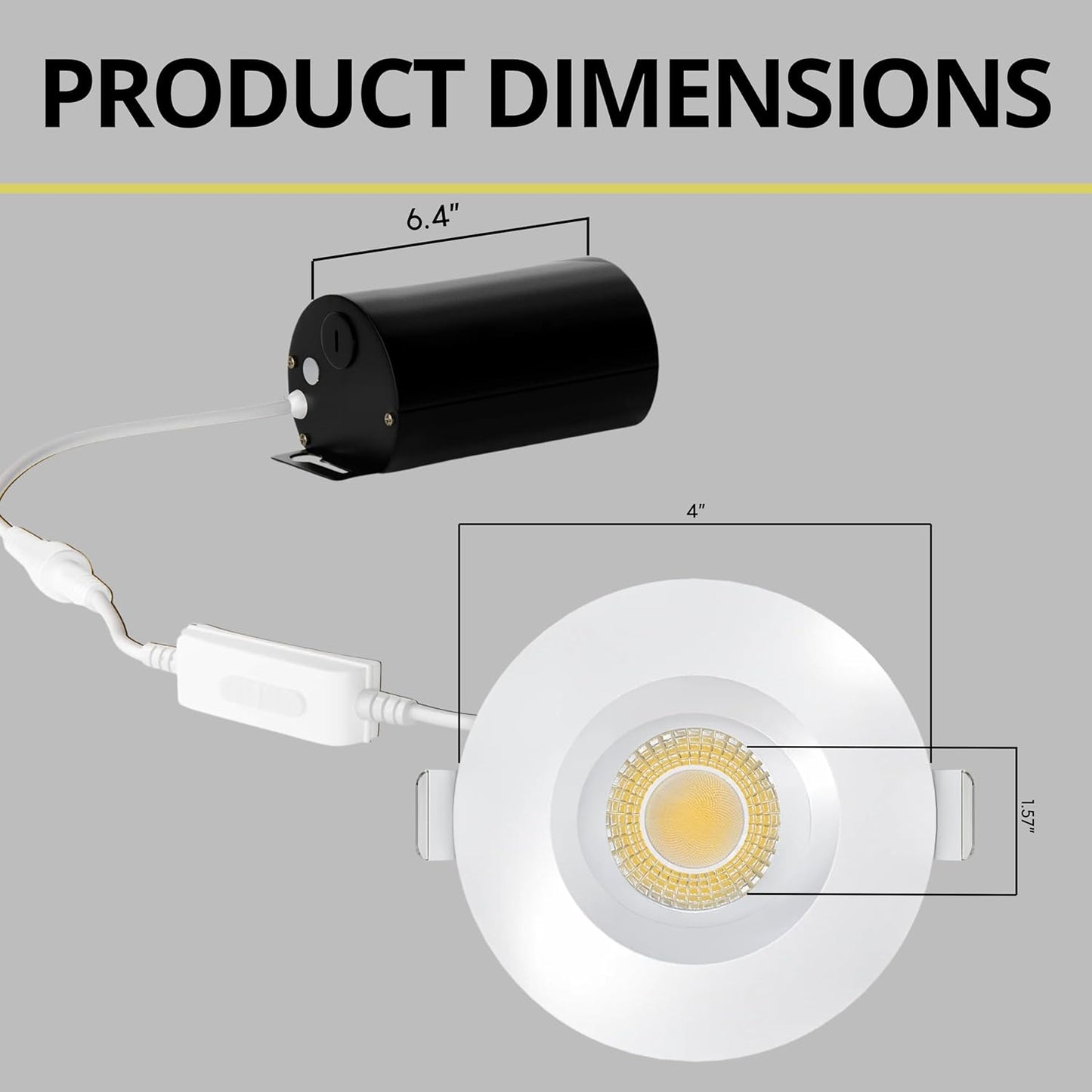 P-7512 3 inch Regress Gimbal Round White, 9W, 850 Lumens, 5CCT Recessed Light