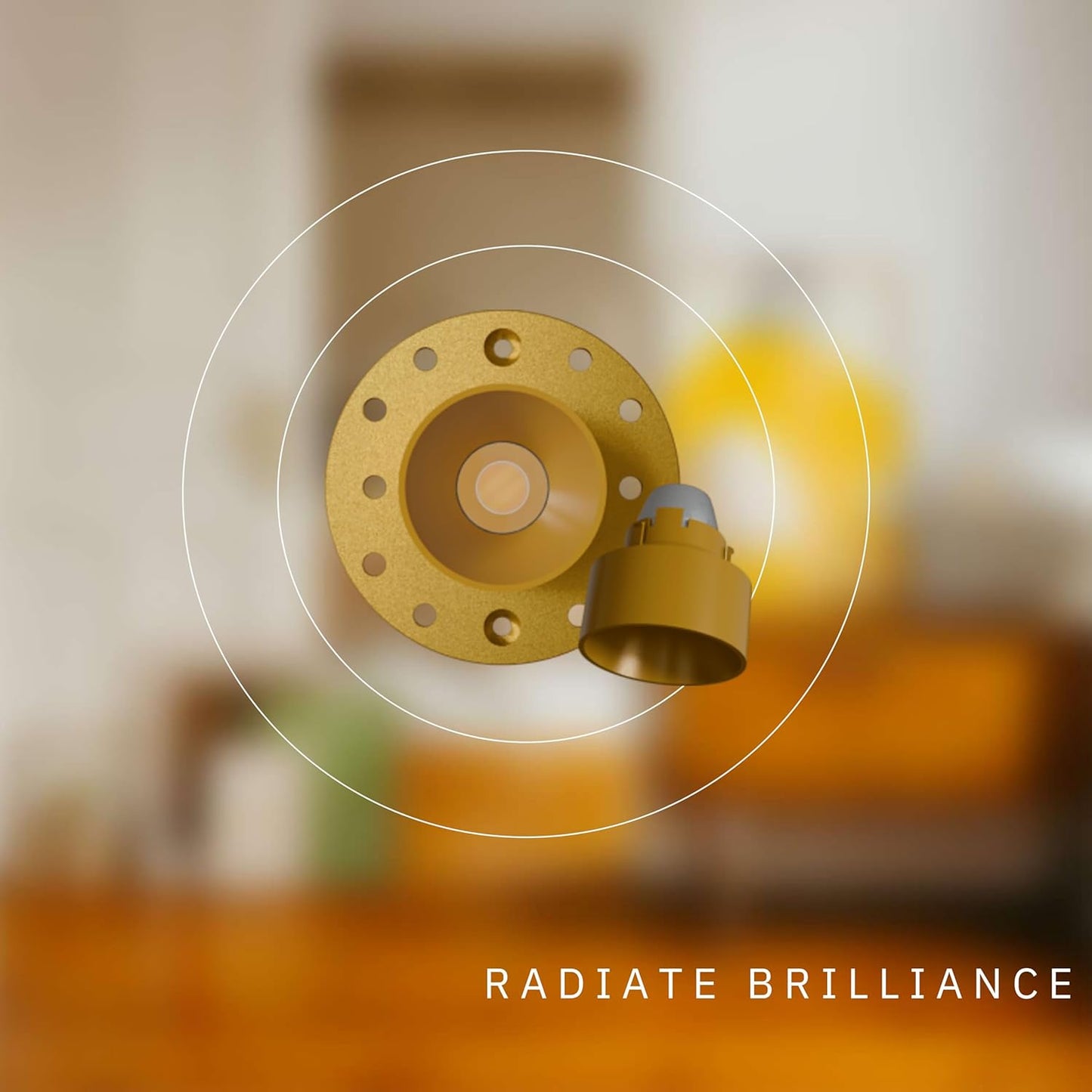 P-6584 1 Inch Round Drop, Brass Finish 15 Watts, 1200 Lumens 5CCT Recessed Light