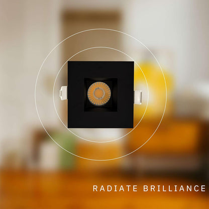 P-5033 2 Inch Square Black 14/20W 1200/1700 Lumens 5CCT Recessed Light