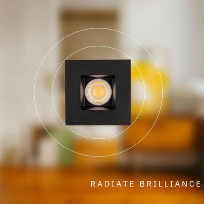 P-6024 3 Inch Black Square 24W 1800 Lumens 5CCT Recessed Light