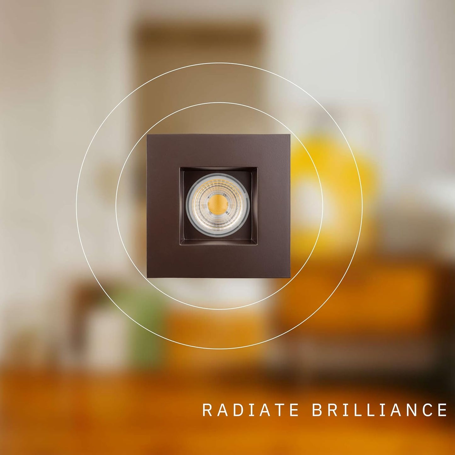 P-5902 4 Inch Square Bronze Smooth 15W 1100 Lumens 5CCT Recessed Light