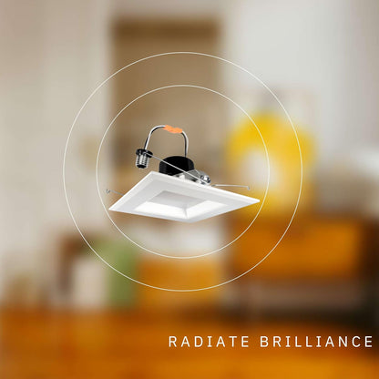 P-5220 5 Inch Square White 16W 1200 Lumens Warm White 3K Retrofit Light
