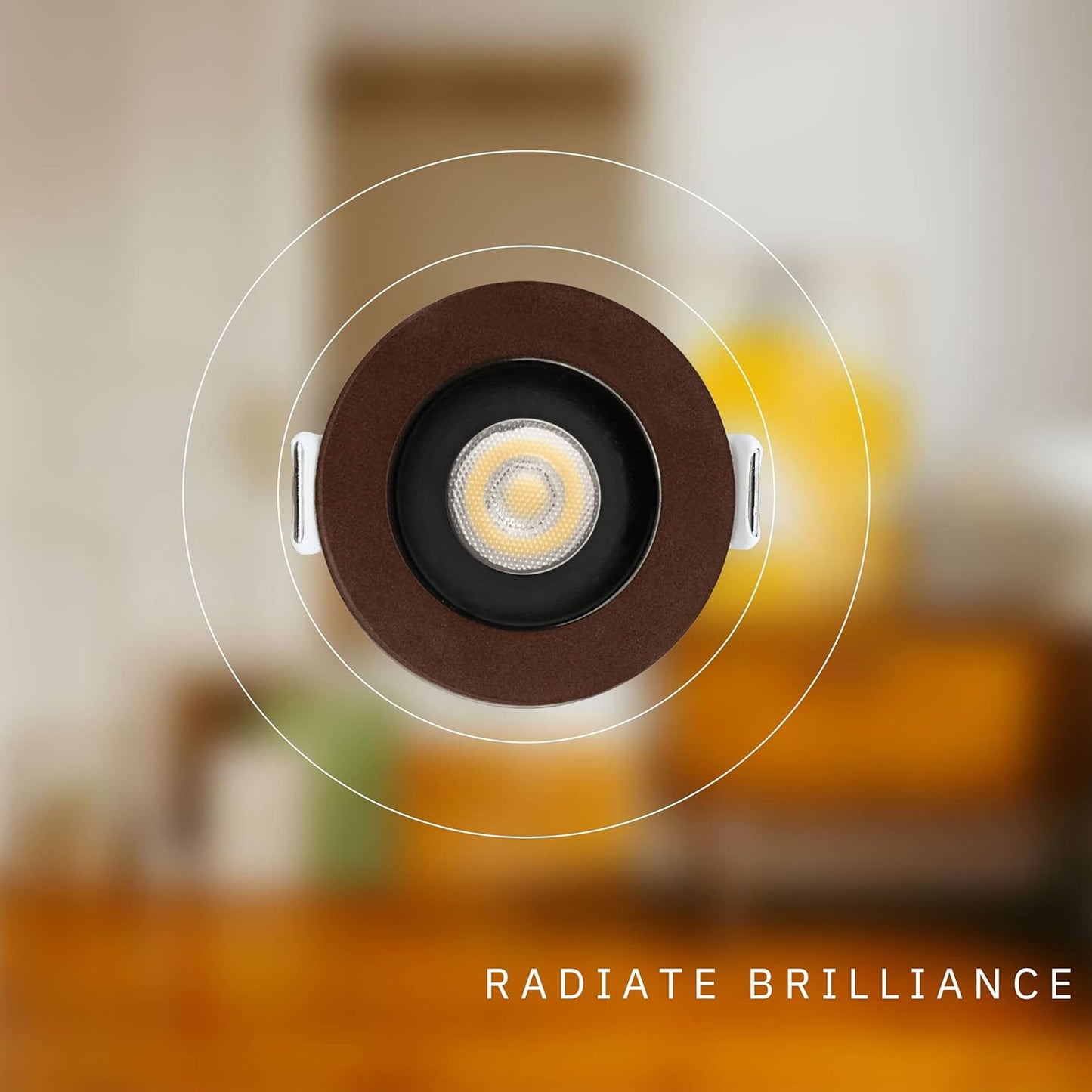 P-6518 1 Inch Round Bronze Smooth High-Output, 15 Watts, 1100 Lumens 5CCT Recessed Light