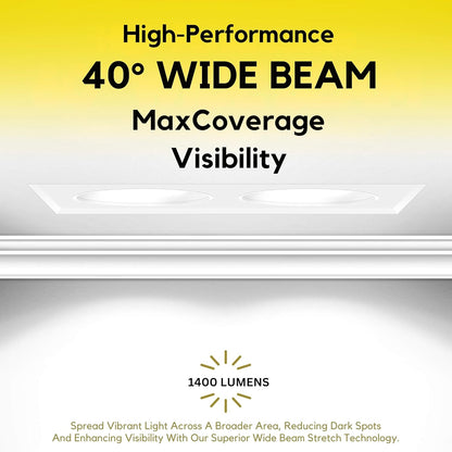 P-7391 2 inch Trimless 2 Head Square White 16W, 1400 Lumens, 5CCT Recessed Light