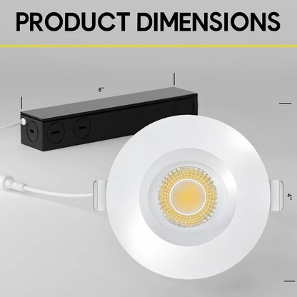 P-7514 3 inch Regress Gimbal Round White HO, 15-20W, 1400-2100 Lumens, 5CCT Recessed Light
