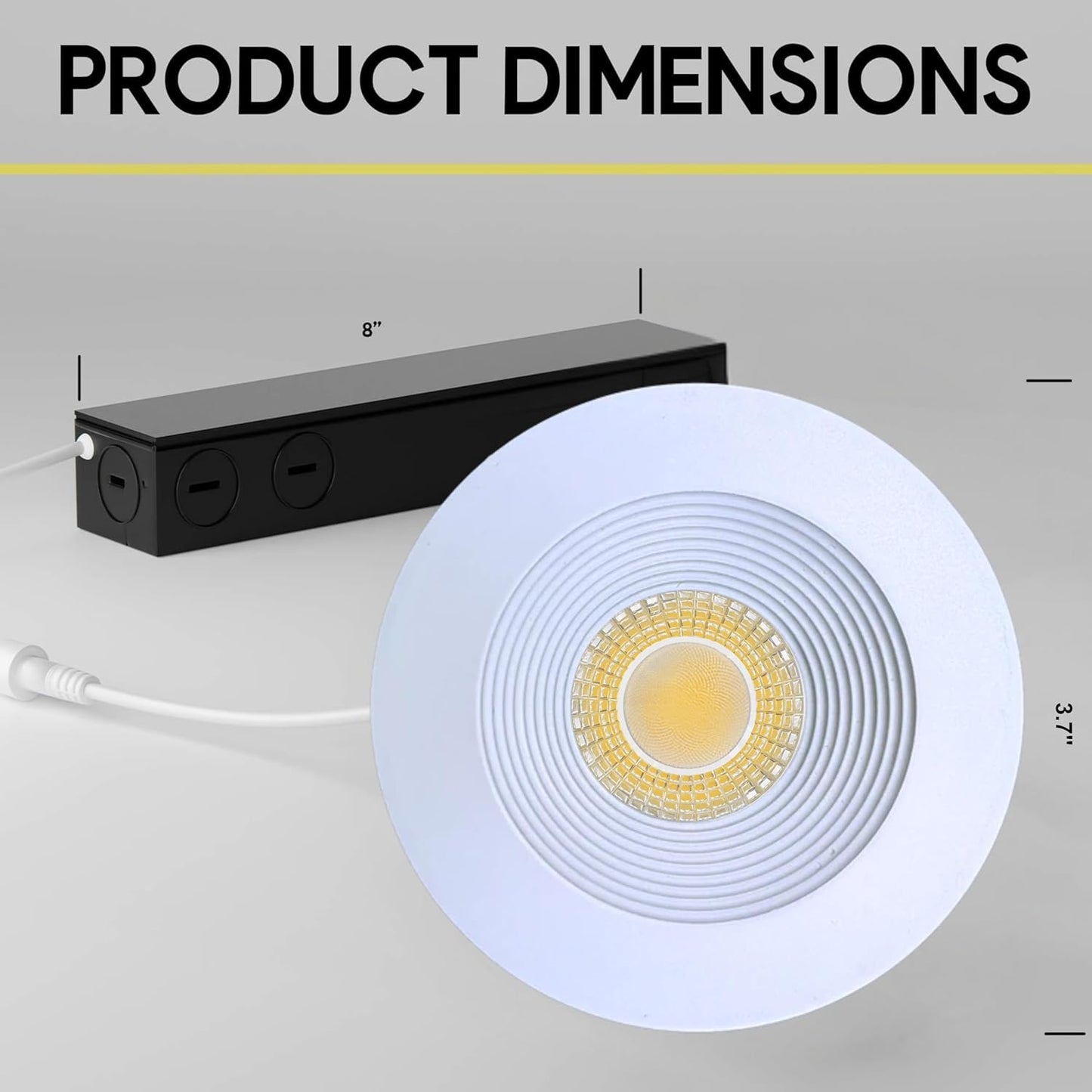 P-7480 3 inch Baffle Round White HO, 15/20W, 1400/2100 Lumens, 5CCT Recessed Light