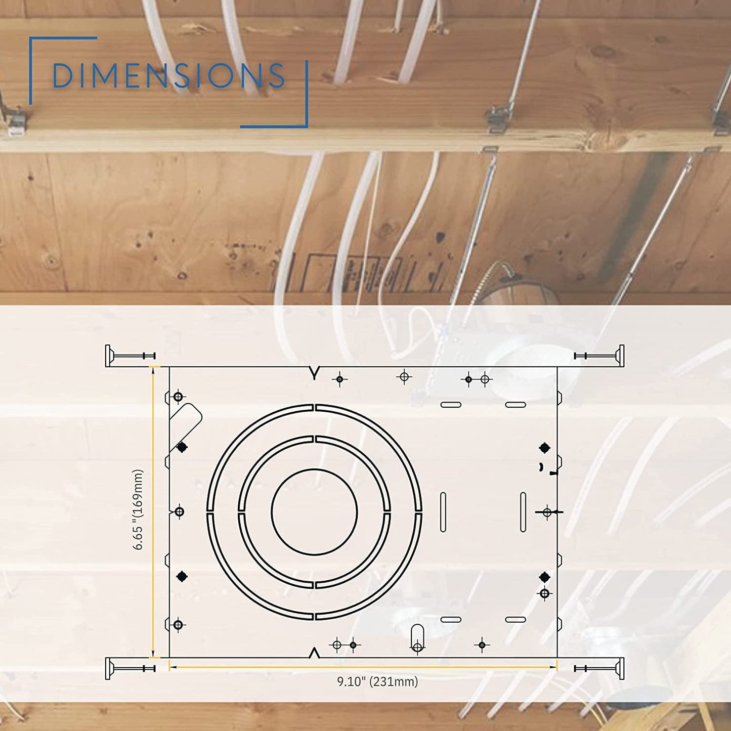 P-5265 New Construction Mounting Plate for LED Recessed Lighting Kits