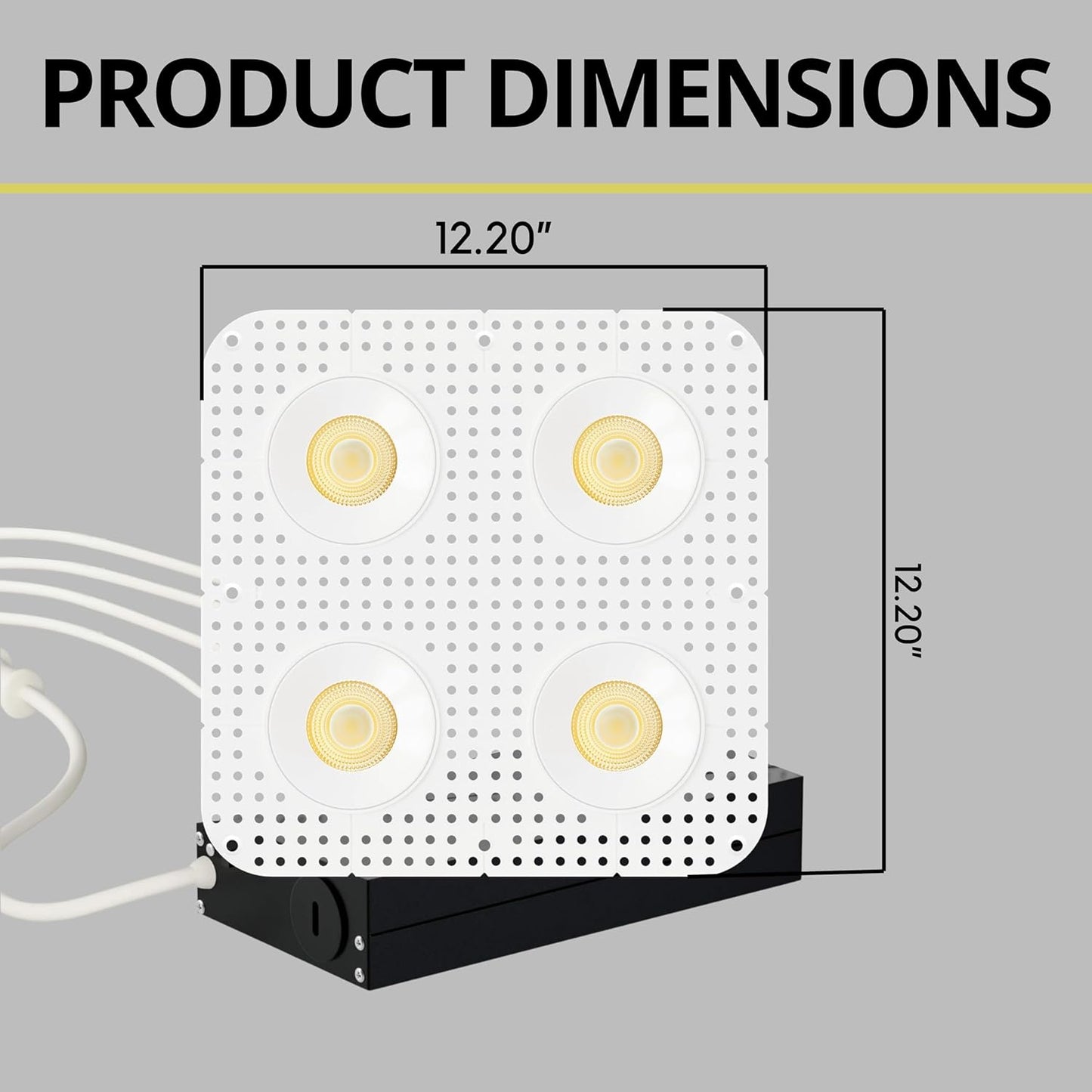 P-7451 3.5 inch Trimless Quadruple Head Round White HO, 72/120W, 6800/10800 Lumens, 5CCT Recessed Light