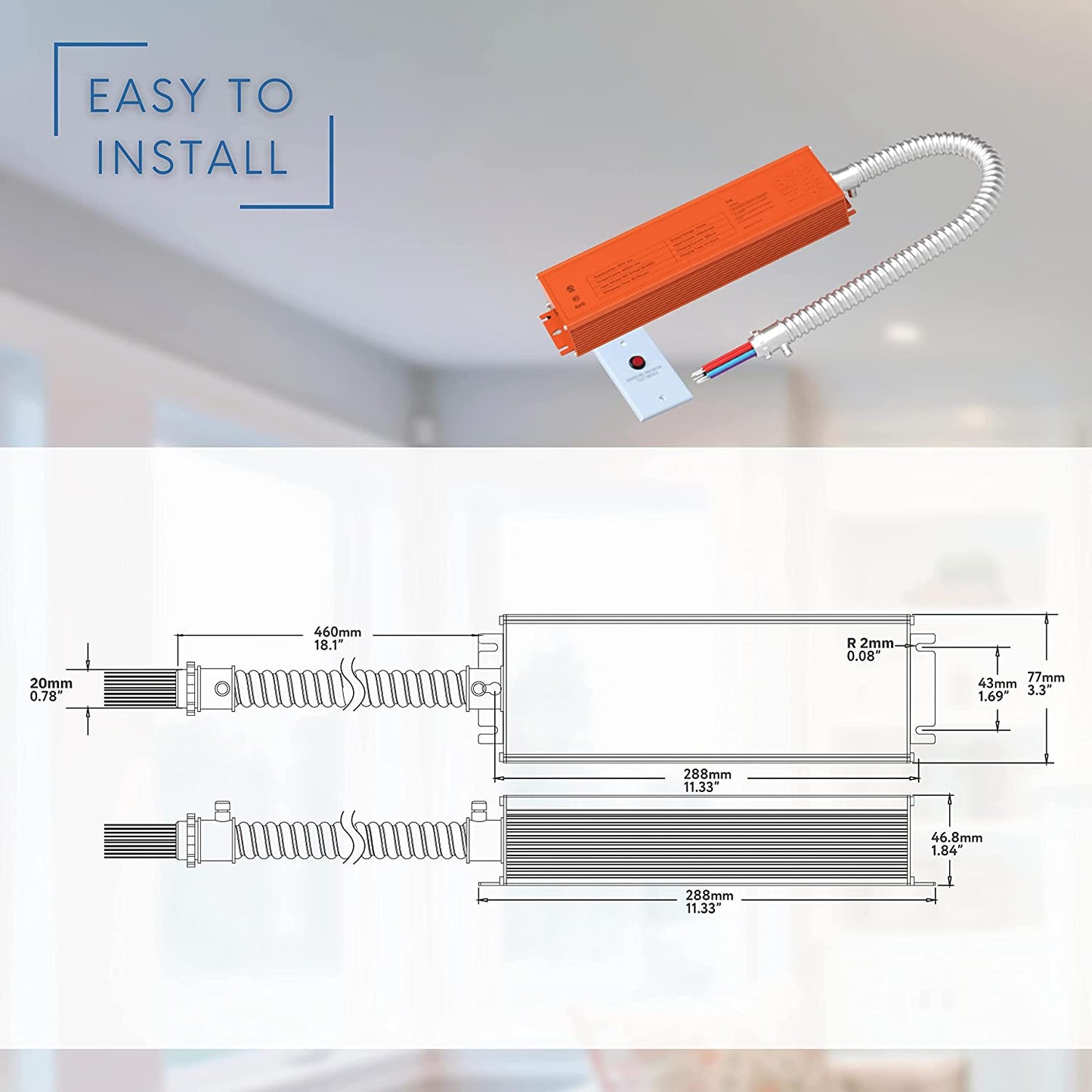 P-5264 Emergency LED Driver for Recessed Light Kits, 60W for Isolated & Non Isolated