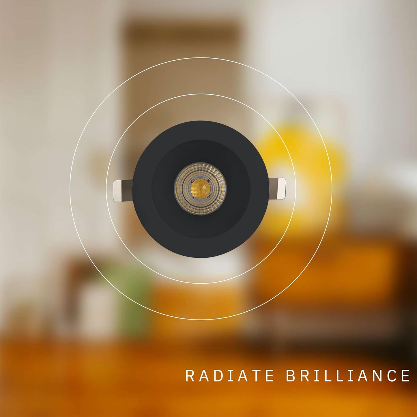 P-5910 4 Inch Round Deep Black Smooth 23W 1800 Lumens 5CCT Recessed Light