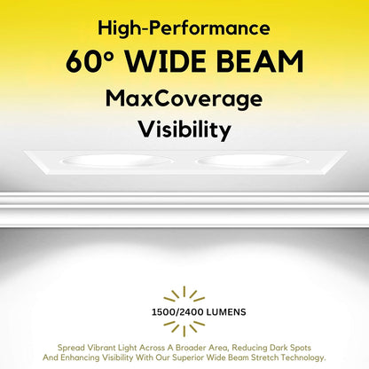 P-7395 2 inch Trimless 2 Head Round White HO, 16/28W, 1500/2400 Lumens, 5CCT Recessed Light