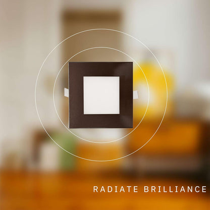 P-5887 5 Inch Square Bronze 15W 1100 Lumens 5CCT Slim Ultra-Thin Light