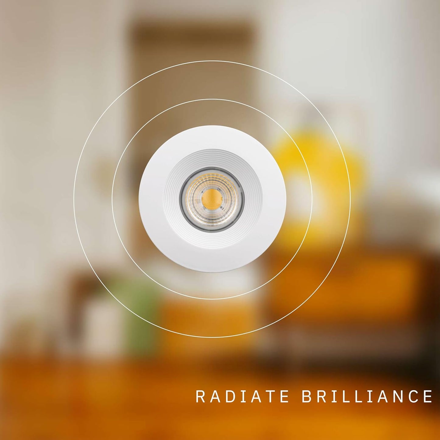 P-5899 4 Inch Round White Baffle 15W 1100 Lumens 5CCT Recessed Light