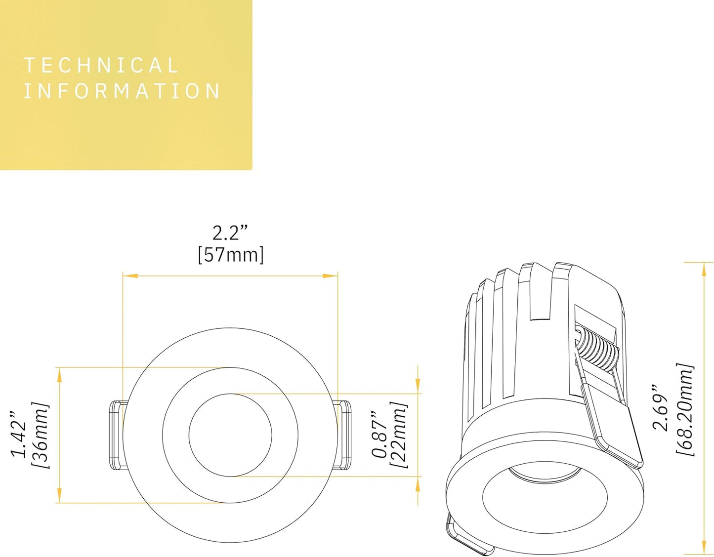 P-6337 1.5 Inch Round Two-Tone Smooth 7W 600 Lumens 5CCT Recessed Light