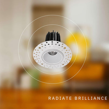 P-5441 1.5 Inch Trimless Round White 7W 500 Lumens 5CCT Recessed Light